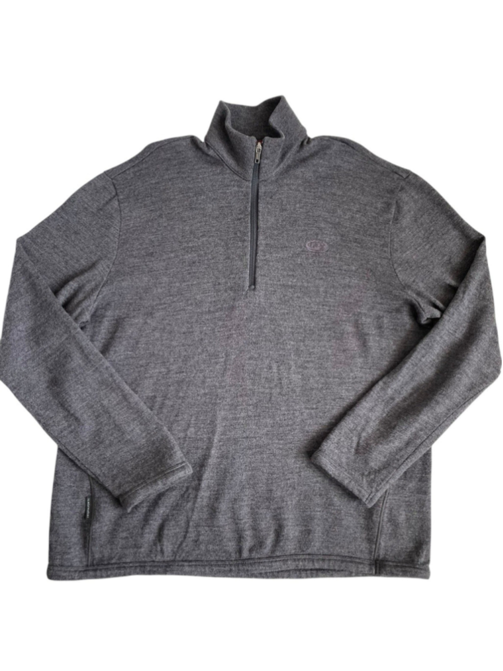Icebreaker Sport 320 Pullover Mens Large 1/4 Zip Merino Wool Thermal Midweight